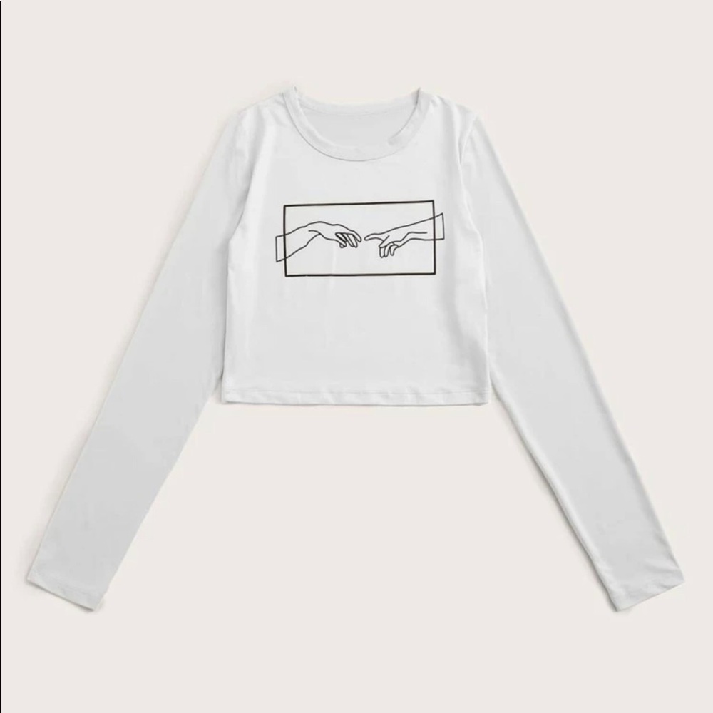 Famous painting crop top